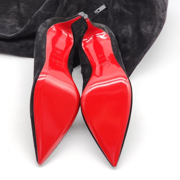 Christian Louboutin Kate Botta Alta Pointed Toe Over the Knee Suede Boot 38 - Picture 5 of 6